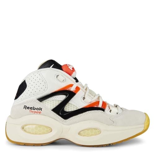 Image of Reebok Mens Quest Pump Trainers Chalk/Black/Orange 9.5 (44)