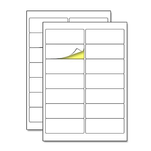 Image of 50 Sheets - White Address Labels Stickers, for Laser/Inkjet Printers - 14 per Sheet (A4), 99.1 x 38.1 mm