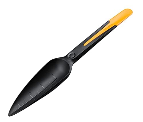Image of Fiskars Seed Plant Trowel, Solid, Length: 29.8 cm, Weight: 27 g, Plastic, Black/Orange, 1057641