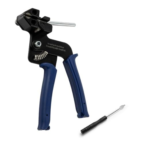 Image of OFFO Stainless Steel Cable Tie Gun,Metal tie wrap Gun and Cable Tie Tool for Metal Cable Ties, Stainless Steel Cable Ties Tensioning and Cutting, Two Hand to Operate to Heavy Duty Zip Ties
