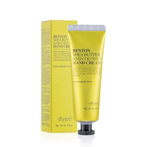 Image of BENTON Shea Butter and Coconut Hand Cream 50g (1.76 oz.) - Excellent Moisturization Hand Cream, Protecting Hand and Cuticle, Skin Smooth without Stickiness, for Rough and Sensitive Hands
