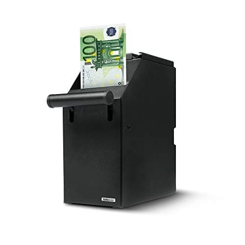 Image of Safescan 4100 Black Pos Safe That Securely Stores Your Banknotes - Discretely Stores Up to 300 Notes - Fits Perfectly Underneath Your Sales Counter - Can Easily Be Installed Close to Your Cash Drawer