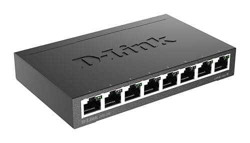 Image of D-Link DGS-108/B 8-Port Gigabit Unmanaged Metal Desktop Switch 10/100/1000 Mbit/s - UK Version black DGS-108/B
