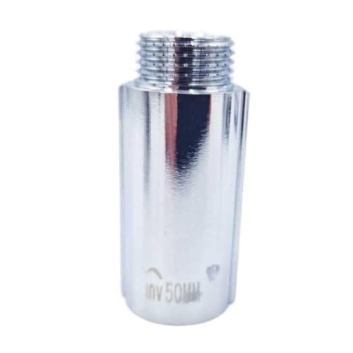 Image of 1/2" BSP (15mm) Pipe Thread Extension Female x Male Chrome Brass - 50mm Long