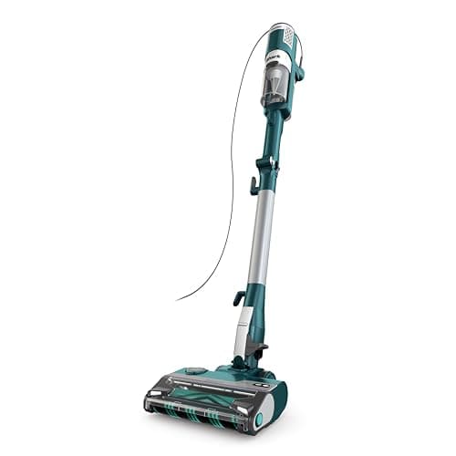 Image of Shark PowerDetect Corded Stick Vacuum Cleaner, DuoClean Detect, Reverse Clean, Anti Hair Wrap Plus, Anti-Allergen, Lightweight, Pet, Crevice & Upholstery Tools, 10m Cord, 0.3L, Dark Teal HZ4000UKT