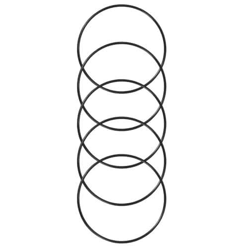 Image of ROWORKX 5Pcs Nitrile Rubber O-Rings - 125mm OD x 115mm ID x 5mm Width Sealing Gaskets for Hose, Faucet, Plumbing, Automotive and General Repair Applications
