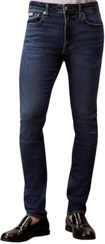 Image of Calvin Klein Jeans Men's Skinny Oil Slick Jean Regen LV04RB720G Jeans, Blue (Oil Slick), 35W / 32L