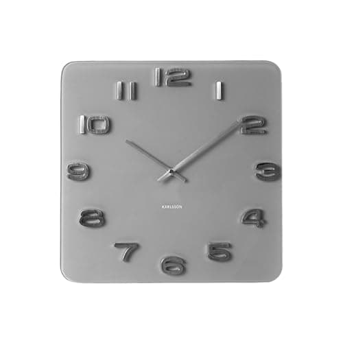 Image of Karlsson Vintage Glass Wall Clock, Grey
