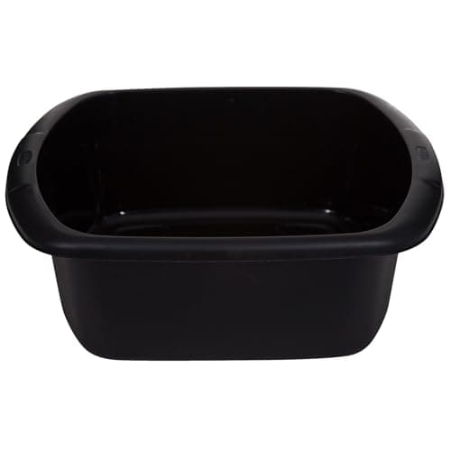 Image of Whitefurze Rectangular Bowl, Plastic, Black, Large