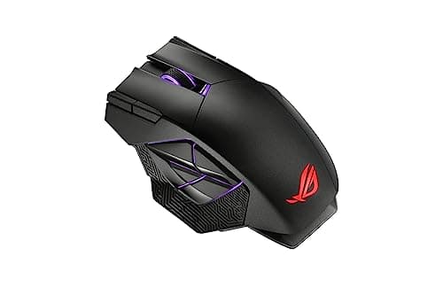Image of ASUS ROG Spatha X Wireless Gaming Mouse, 24 GHz/Wired USB, 19,000 DPI Optical Sensor, 12 Programmable Buttons, RGB, Swappable Switch Design, Micro Switches, Magnetic Charging Stand, Black