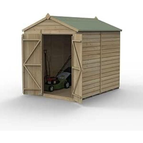 Image of Forest Garden Beckwood 6x8 Apex Shed | No Windows | Double Door|25 Year Anti-Rot Guarantee