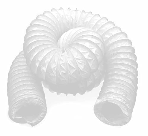 Image of H&C VENT 100mm / 4 inch Ducting Hose Pipe │ Flexible PVC Tube │ Aircon Duct Hose │ Ventilation Flex Exhaust Pipe │ Tumble Dryer, Extractor Fan, Exhaust Fan Air Conditioning Conditioner (Air con, AC)
