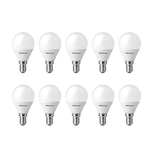 Image of MEGAMAN LED 10 Pack 3.5W Warm White SES E14 Golf Ball None DIMMABLE MINI Globe LAMP 2800K - 250 Lumen 15000 Hours Life - 10 Pack 143390
