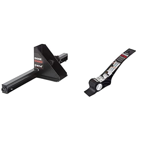 Image of Trend D/Stand/A D Stand Carpentry Tool for Hinge and Door Installation, Black, 32-55mm & D Foot-Operated Door Lifter for Carpenters and Carpet Laying, Black, 38mm Lift