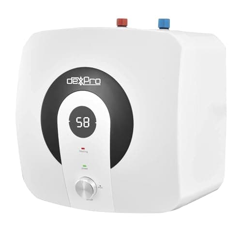Image of DeXpro 2kW Undersink Unvented Water Heater, Rapid Heat Up, Enamel Coating, Rust Proof, Corrosion Resistant, Insulated Tank, Digital Temperature Display for Residential and Commercial Use, 6 Litre