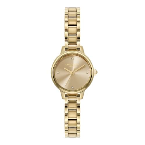 Image of Olivia Burton Three Hand Quartz Movement Watch for Women MINI Classic Collection with Gold Colored Stainless Steel Bracelet - 24000242