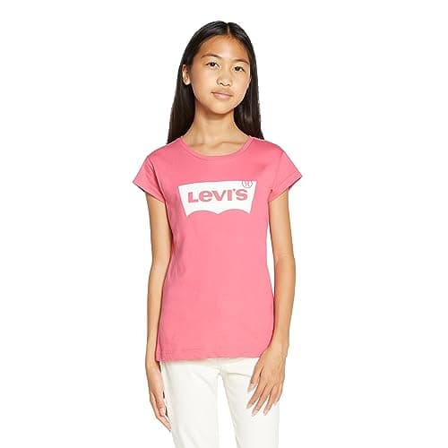 Image of Levi's Girl's Lvg Ss Batwing Tee 4e4234 T-Shirt, Tea Tree Pink, 14 Years