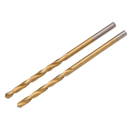 Image of Draper 2pcs HSS Titanium Nitride Coated Drill Bit, 2.0mm x 49mm - 08860 - for Steel, Non-Ferrous Metals, Wood and Hard Plastic
