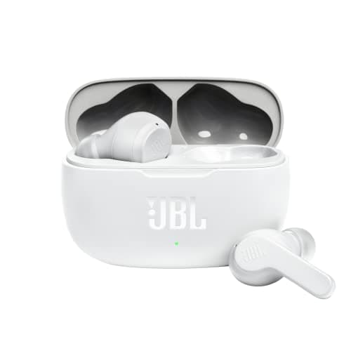 Image of JBL Wave 200 TWS Wireless In-Ear Headphones and Charging Case, Bluetooth Earphones with JBL Deep Bass Sound and IPX2 Water Resistance, White