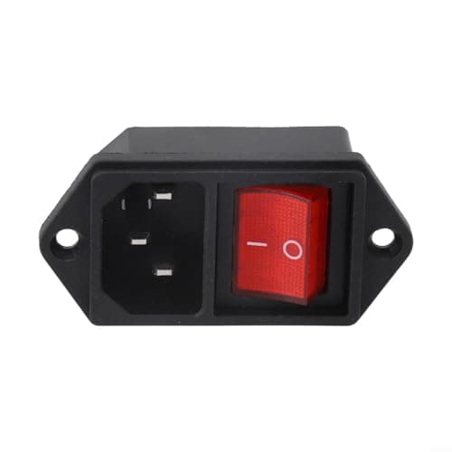 Image of IEC C-14 AC Power Inlet Socket With Illuminated Switch And 10A 250V Fuse For Data Center Hardware And Networking Devices