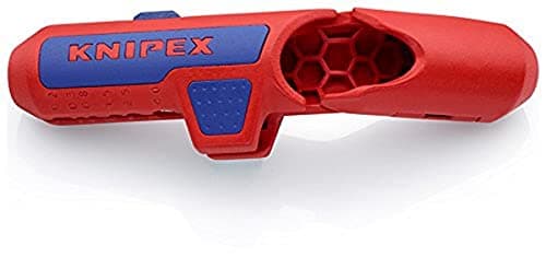 Image of Knipex ErgoStrip Stripper Blue, Red – Brush Cutter (1.2 cm, 8 mm, Plastic, Blue, Red, 13.5 cm, 74 g)