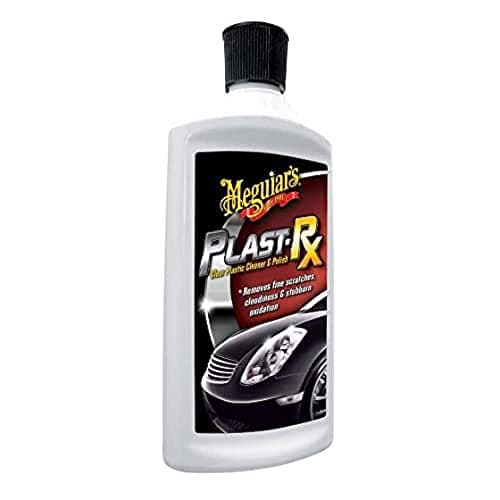 Image of Meguiar's G12310EU Plast-RX Clear Plastic Headlight Cleaner & Polish 296ml removes fine scratches, cloudiness and stubborn oxidisation