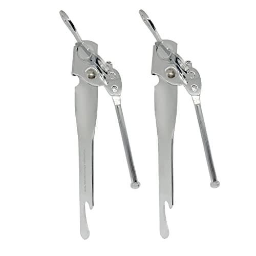 Image of Kansai Convenience 3-in-1 Butterfly Can Opener Stainless Steel Heavy Duty Manual Multipurpose Can Opener Comfortable Handle Easy to Use Ideal for Every Kitchen Camping with Good Grip 2PK