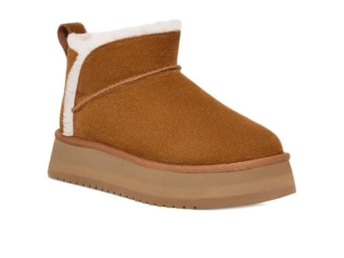Image of Koolaburra by UGG Women's Koola Ultra Mini Platform Ankle Boot, Chestnut, 5 UK