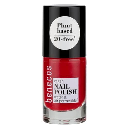 Image of Benecos Natural Cosmetics - Nail Polish - 20FREE - water permeable - 5ml - vintage red