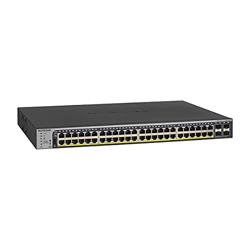 Image of NETGEAR 52-Port PoE Gigabit Ethernet Smart Switch (GS752TP) - Smart Managed, 48 x PoE+ @ 380W, 4 x 1G SFP, Desktop or Rackmount Switch