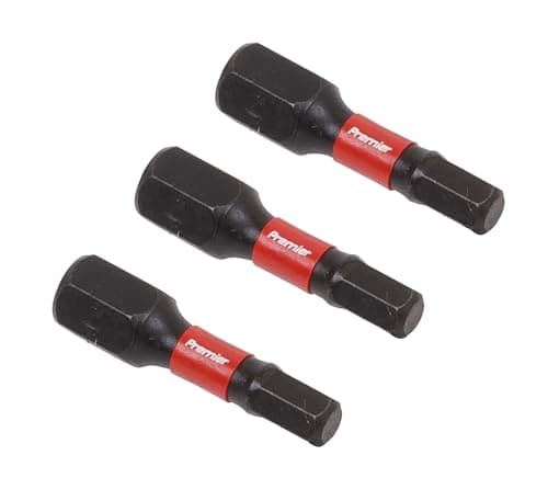 Image of Sealey Impact Power Tool Hexagon Screwdriver Bits Hex 4mm 25mm Pack of 3