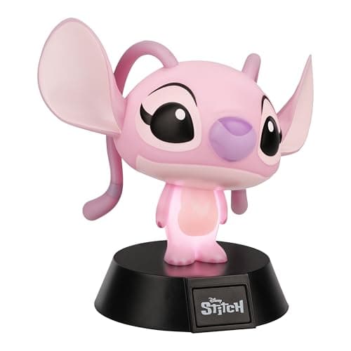 Image of Paladone Disney Angel Mini Icon Light, Officially Licensed Lilo & Stitch LED Lamp for Kids Bedrooms, Home, Desk, Battery Powered Collectible Gift for Movie Fans