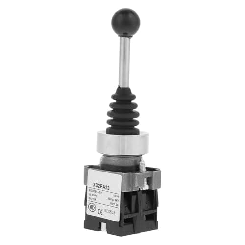 Image of DEWIN 2-Position Joystick Switch, Joystick Momentary Switch XD2PA22CR 2NO 2-position Spring Return Momentary Joy Stick Joystick Switchs for Industrial Electronic Components(black)