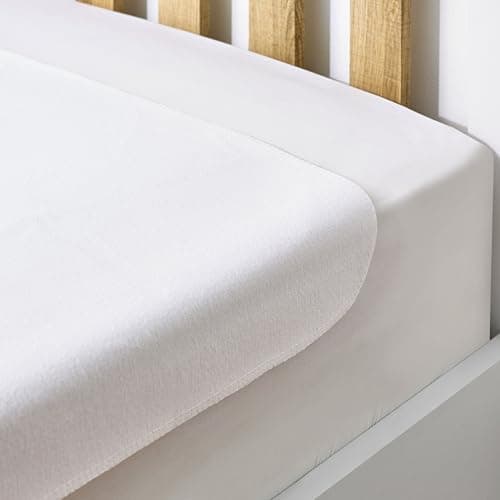Image of Hippychick Cotton Flat Waterproof Mattress Protector Double Bed Size 150 x 200 cm - Fully Waterproof Mattress Covers, Anti-Allergy, and Machine Washable For Premium Comfort And Ease