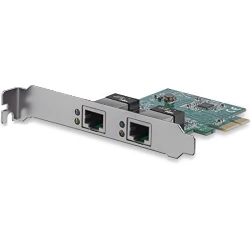 Image of StarTech.com Dual Port PCIe Network Card - Low Profile - RJ45 Port - Realtek RTL8111H Chipset - Ethernet Network Card - Dual Port Gigabit NIC (ST1000SPEXD4)