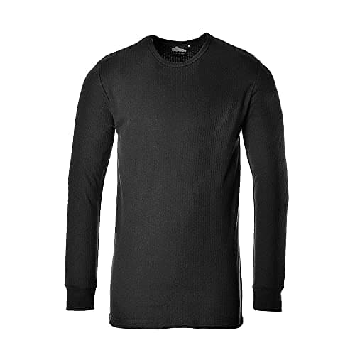Image of Portwest B123 Insulated Thermal T-Shirt Long Sleeve Black, Large