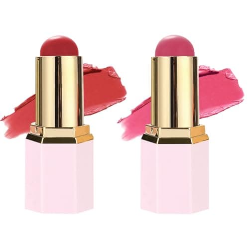 Image of Blush Stick - Moisturizing Tint for Waterproof, Natural Tint Makeup Solution For | Long-Lasting Face Highlighter Highlighter | L Shape Natural Face Highlighters