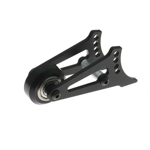 Image of XBERSTAR RC Head Up Wheel for Tamiya CW-01 Lunch Box RC Aluminum Single Double Head Up Wheel Wheelie Bar Assembly (Black Single Wheel)