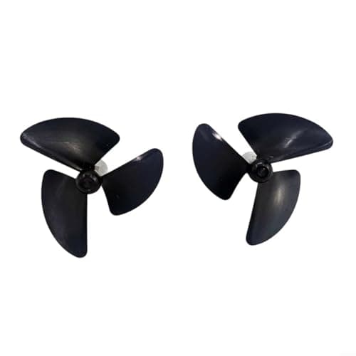 Image of KiraKira 3-Blade RC Boat Propeller Set 38mm, PC Left & Right Hand Props with 2.2mm for Hub 2.3mm Shaft, Compatible with DIY Fishing Bait Boat Models