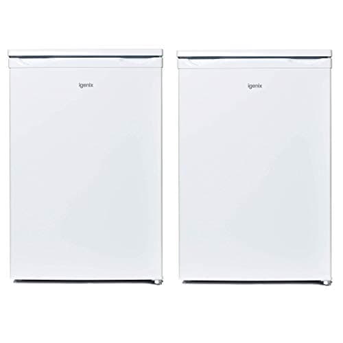 Image of Igenix Freestanding Under Counter Larder Fridge & Freezer Set, Reversible Doors, 55cm Wide, White