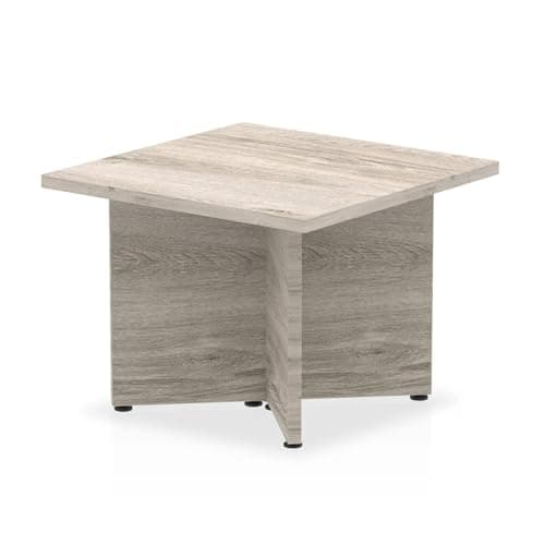 Image of OPO Impulse Freestanding 600/1200mm Rectangular Bistro Table Attractive Arrowhead Legs | Sturdy Build Weather & Heat Resistant Melamine Finish Table Grey Oak 600