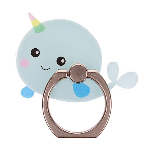 Image of Narwhal Rainbow Whale Unicorn Phone Ring Holder Grip Finger 360 Mount Stand Mobile Universal Loop for All Smartphones