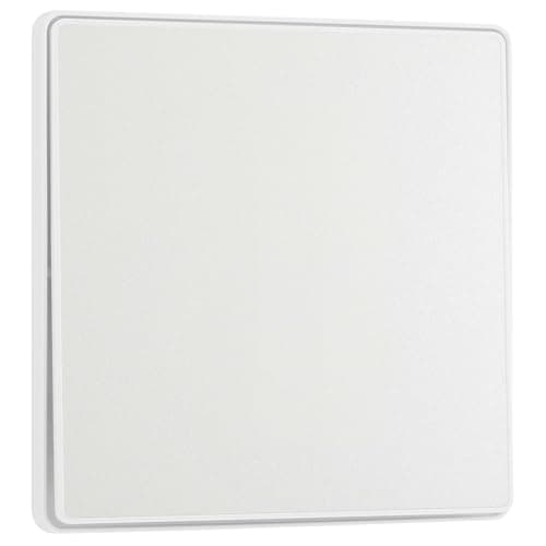 Image of BG Electrical Single Wall Light Switch, 2-Way, Edge-to-Edge Rocker, Screwless Appearance, Round Edges, Evolve, Pearlescent White, 20A, 16AX, PCDCL12EW