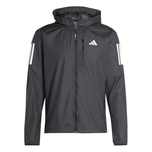 Image of adidas Men's Own the Run Jacket, Black/White pocket, S