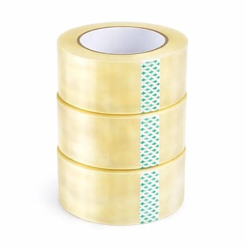 Image of 1ABOVE Clear Packing Tape 48mm x 66m (3 Rolls) – 54 Micron Heavy Duty Strong Adhesive Parcel & Box Sealing Tape for Moving & Shipping