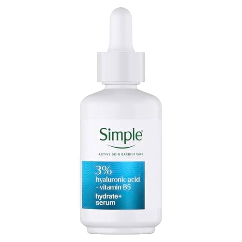 Image of Simple Hydrate+ 3% Hyaluronic Acid + Vitamin B5 Face Serum skin care suitable for daily use on all skin types for hydrated, softer skin 30 ml