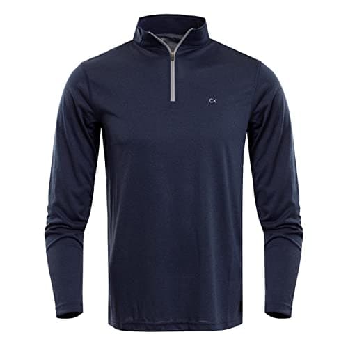 Image of Calvin Klein Mens Harlem 1/4 Zip Pullover - Navy - L