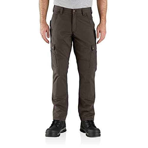 Image of Carhartt Rugged Flex Men's Ripstop Cargo Work Trousers Casual Fit Professional Utility, Dark Coffee, 34W x 32L