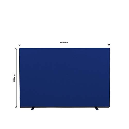 Image of "Panelwarehouse Office Screens 1800mm Wide 4 Heights Woolmix Fabric - 14 Colours (Blue, 1800mm W x 1200mm H)"