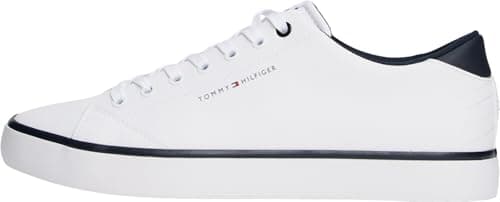 Image of Tommy Hilfiger Men’s Low Top Vulcanised Trainers, White (White), 13